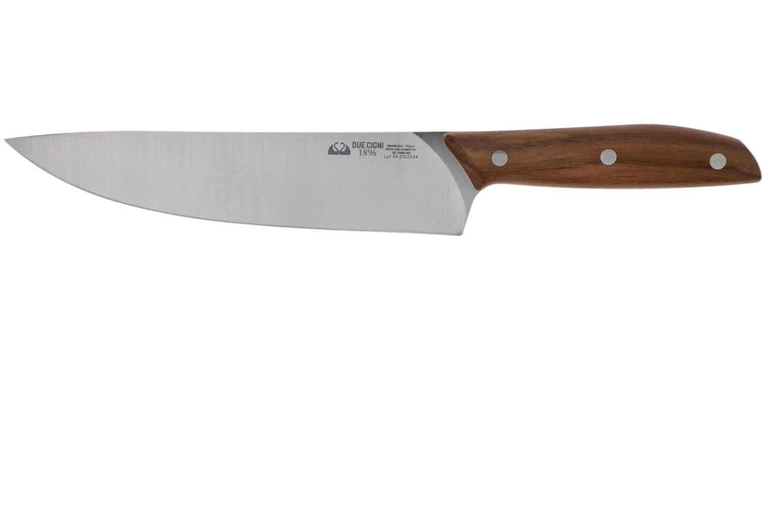 Due Cigni 1896, 2C1009NO Cuchillo De Chef 20 Cm, Madera De Nogal 1 Due Cigni 1896, 2C1009NO Cuchillo De Chef 20 Cm, Madera De Nogal