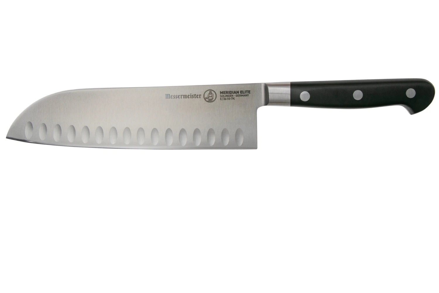 Messermeister Meridian Elite E-3610-7K Santoku Con Hoyuelos, 18 Cm 1 Messermeister Meridian Elite E-3610-7K Santoku Con Hoyuelos, 18 Cm