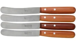 Robert Herder Buckels Juego De 4 Cuchillos De Desayuno, Madera De Ciruelo, Carbón