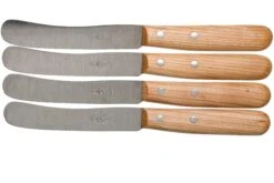 Robert Herder Buckels Acero Inoxidable Set De 4 Cuchillos De Desayuno, Madera De Ciruelo