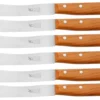 Robert Herder Buckels 9554200202 Acero Inoxidable, Madera De Cerezo, Juego De Cuchillos De Desayuno De 6 Piezas