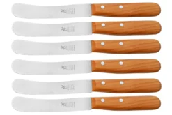 Robert Herder Buckels 9554200202 Acero Inoxidable, Madera De Cerezo, Juego De Cuchillos De Desayuno De 6 Piezas
