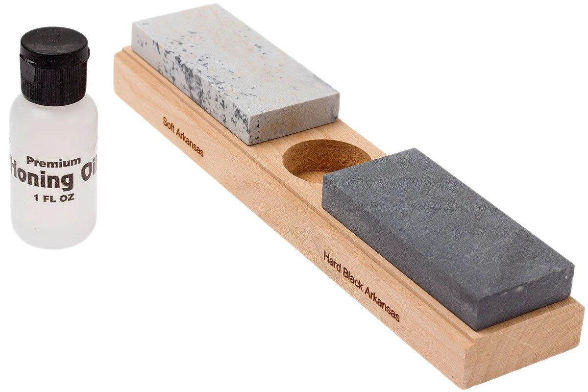 Skerper Arkansas Sportsman 2 Stone Juego De Aceite De Bruñido NAHK02, Soft/Hard Black Arkansas 2 Skerper Arkansas Sportsman 2 Stone Juego De Aceite De Bruñido NAHK02, Soft/Hard Black Arkansas - Imagen 2